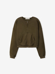 Womens French Terry Relaxed Half Zip
