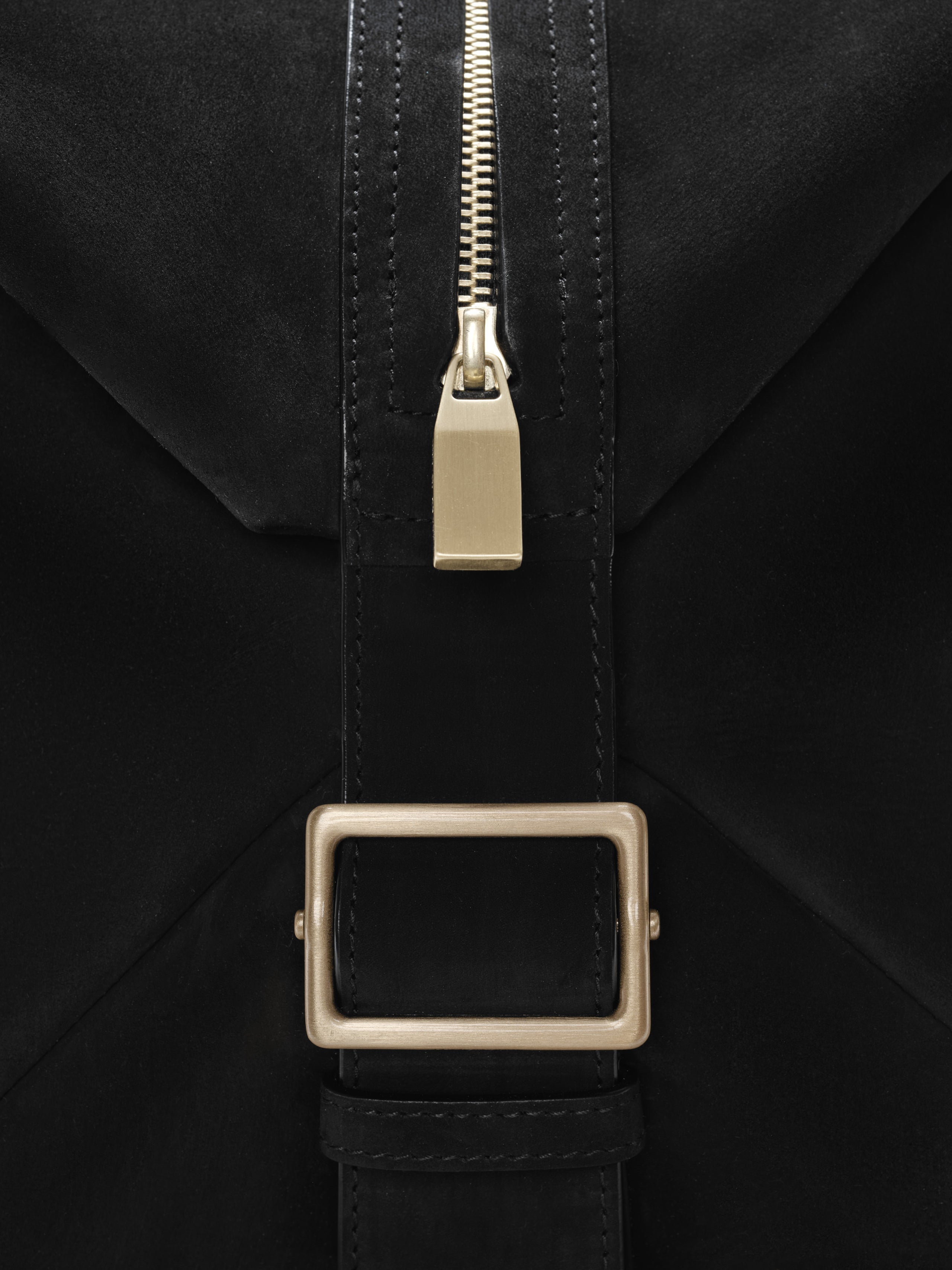 Large Leather Belted Duffle