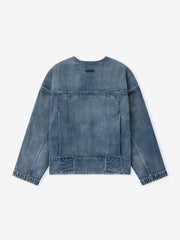 Denim Lapelless Jacket