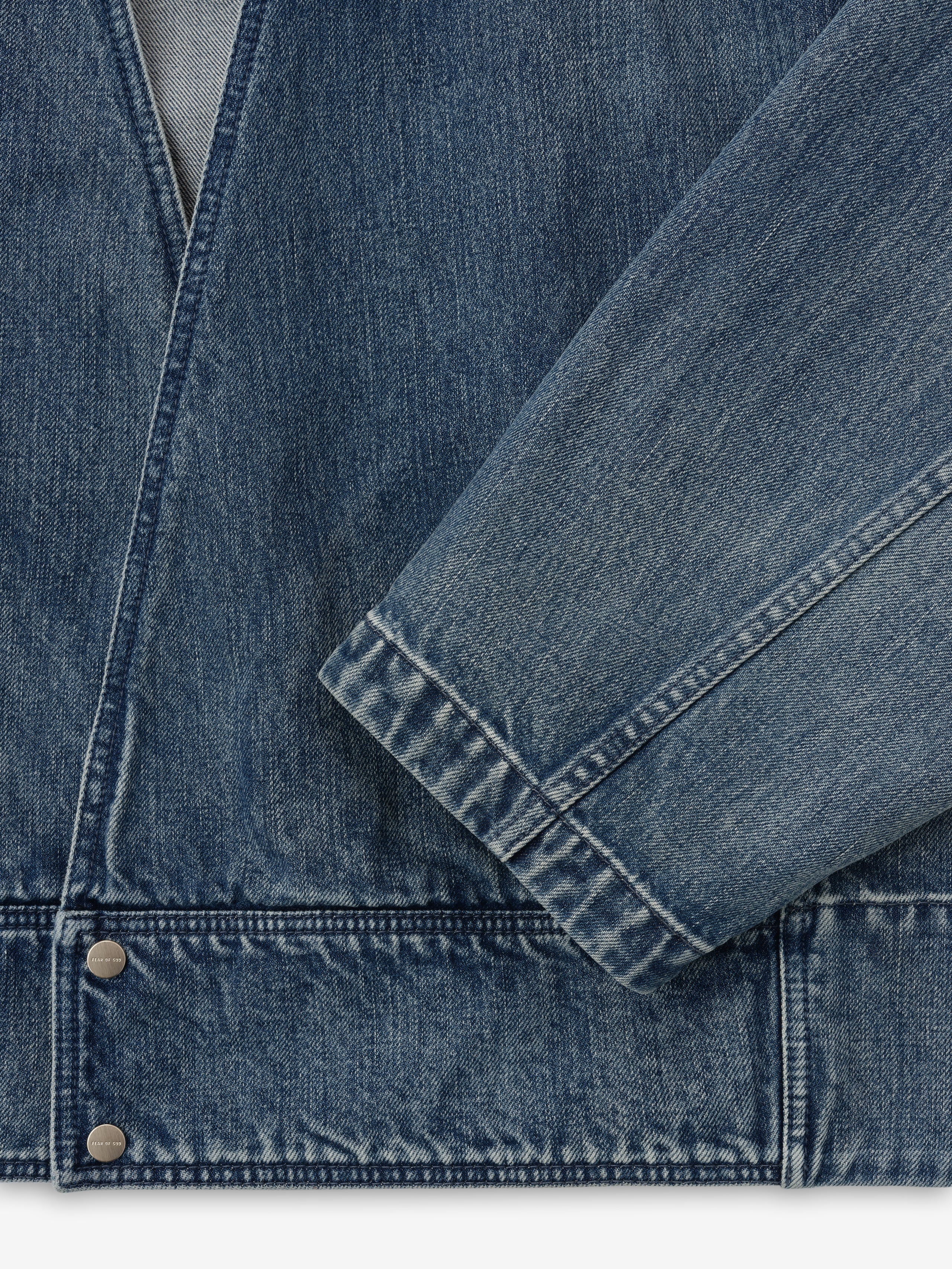 Denim Lapelless Jacket