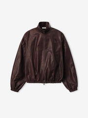 Womens Leather Track Jacket